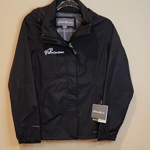 Eddie Bauer Black Windbreaker Jacket